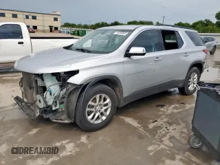 2019 Chevrolet Traverse LT Cloth with VIN 1GNERGKW1KJ190451, listed as a Copart auction lot 60455065 with 107,864 mi miles and Salvage title. Bid and sale history available at DreamBid. Image 1.