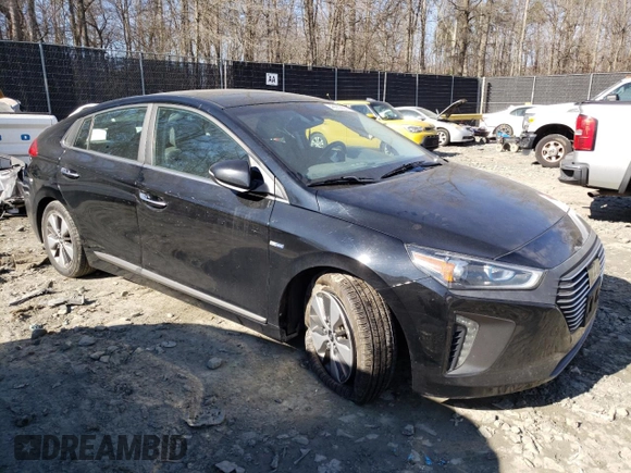 2019 Hyundai Ioniq Limited with VIN KMHC75LDXKU182883, listed as a Copart auction lot 46660655 with 119,968 mi miles and Salvage Title. Bid and sale history available at DreamBid. Image 4.