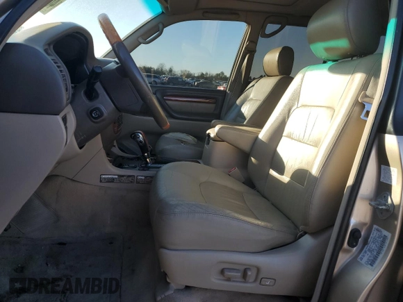 2000 Lexus LX 470 with VIN JT6HT00W2Y0120562, listed as a Copart auction lot 46861685 with 245,525 mi miles and Salvage Title. Bid and sale history available at DreamBid. Image 7.