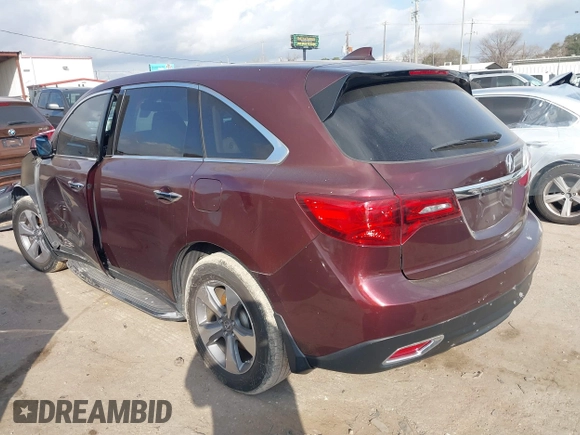 2014 Acura MDX with VIN 5FRYD3H24EB004509, listed as a IAAI auction lot 41527997 with 113,117 mi miles. Bid and sale history available at carsss.com. Image 3.
