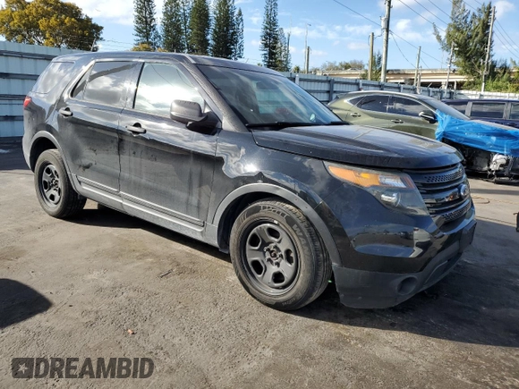 2015 Ford Utility Police Interceptor with VIN 1FM5K8AR8FGA78467, listed as a Copart auction lot 43581655 with 183,077 mi miles and Salvage Title. Bid and sale history available at carsss.com. Image 4.
