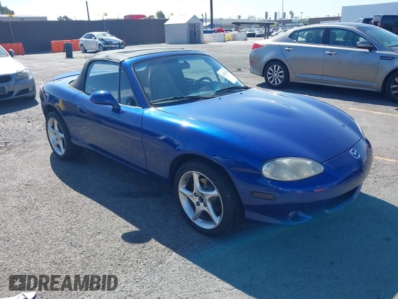2003 Mazda MX-5 Miata Cloth z VIN JM1NB353830301964, wystawiony jako IAAI lot #42317534 z przebiegiem 192 342 mil mil oraz . Historia ofert i sprzedaży dostępna na DreamBid. Obrazek 1.