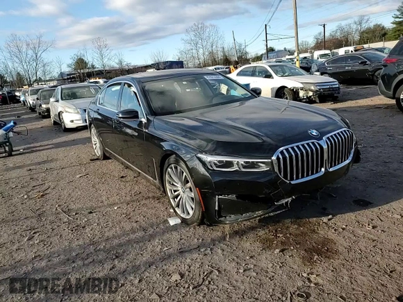 2020 BMW 7 Series 740i xDrive with VIN WBA7T4C04LCD18344, listed as a Copart auction lot 82823384 with Not provided miles and Salvage title. Bid and sale history available at DreamBid. Image 11.