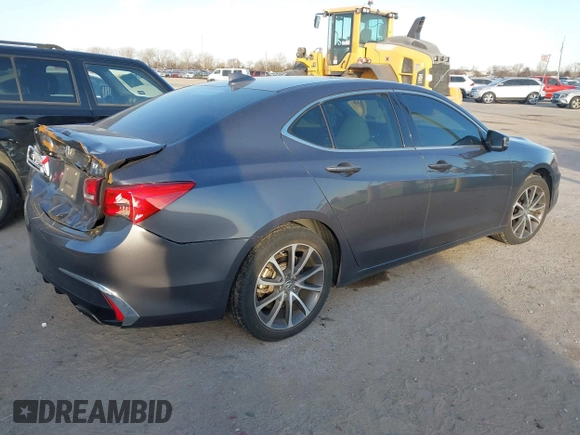 2018 Acura TLX with VIN 19UUB2F34JA008883, listed as a IAAI auction lot 41386586 with 57,928 mi miles. Bid and sale history available at carsss.com. Image 4.