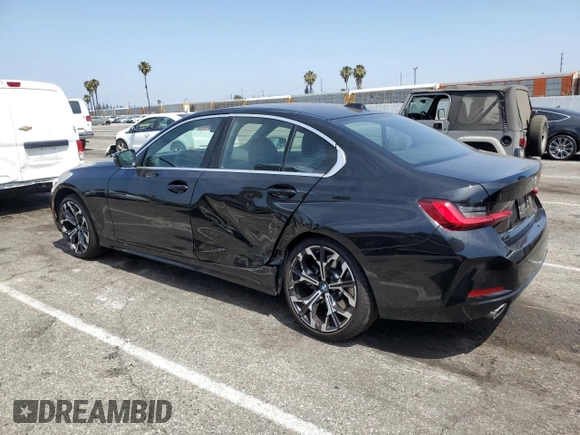 2025 BMW 3 Series 330i with VIN 3MW69CW00S8F24683, listed as a Copart auction lot 62086865 with 5,126 mi miles and Salvage title. Bid and sale history available at DreamBid. Image 2.