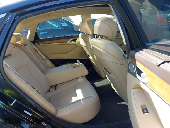 2018 Genesis G80 3.8L with VIN KMHGN4JE0JU265072, listed as a IAAI auction lot 41596549 with 121,502 mi miles. Bid and sale history available at carsss.com. Image 8.