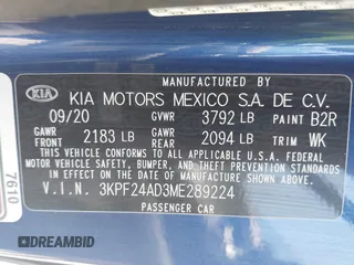 2021 Kia Forte LXS with VIN 3KPF24AD3ME289224, listed as a IAAI auction lot 42199644 with 42,895 mi miles and . Bid and sale history available at DreamBid. Image 9.