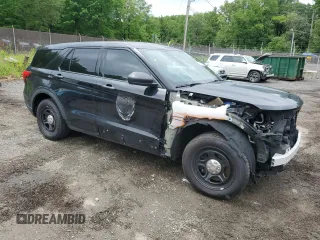 2021 Ford Police Interceptor Utility z VIN 1FM5K8AB3MGC44099, wystawiony jako Copart lot #56472655 z przebiegiem 79 701 mil mil oraz Tytuł czysty. Historia ofert i sprzedaży dostępna na DreamBid. Obrazek 4.