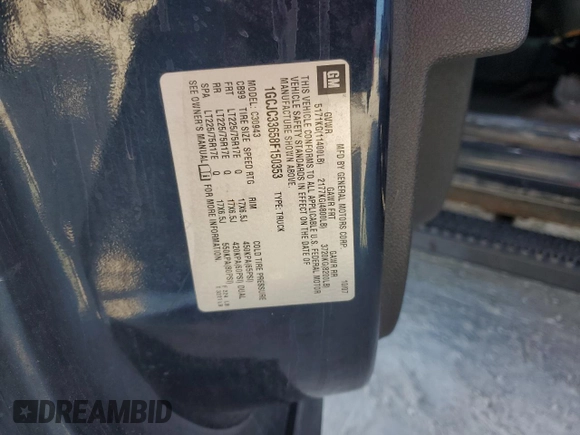 2008 Chevrolet Silverado 3500HD DRW LT w/1LT with VIN 1GCJC33658F150353, listed as a Copart auction lot 85479604 with 151,349 mi miles and Salvage Title. Bid and sale history available at carsss.com. Image 14.