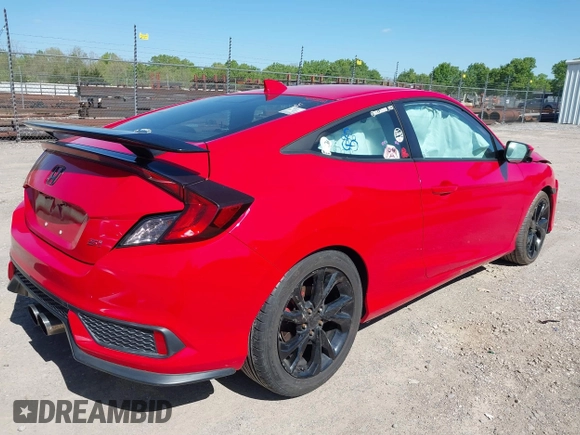 2018 Honda Civic Si Coupe with VIN 2HGFC3A59JH752808, listed as a IAAI auction lot 42018770 with 83,451 mi miles. Bid and sale history available at carsss.com. Image 4.