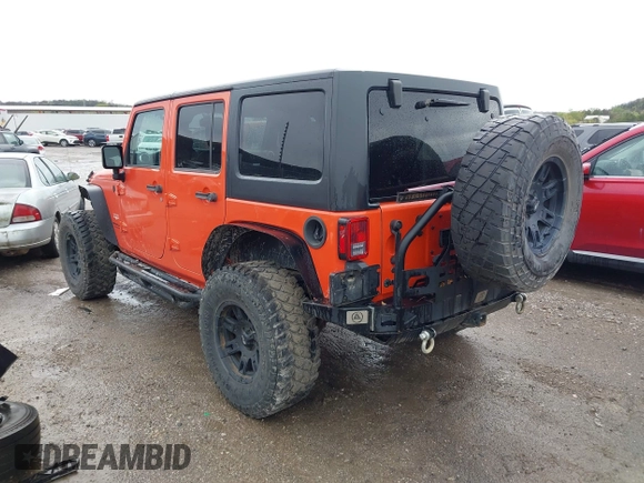 2015 Jeep Wrangler Unlimited Sahara with VIN 1C4BJWEG6FL603265, listed as a IAAI auction lot 41956606 with 70,983 mi miles. Bid and sale history available at carsss.com. Image 3.