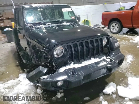 2019 Jeep Wrangler Unlimited Sport Altitude with VIN 1C4HJXDG7KW511592, listed as a Copart auction lot 45100125 with 53,669 mi miles and Salvage title. Bid and sale history available at DreamBid. Image 15.