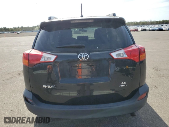 2015 Toyota RAV4 LE with VIN 2T3BFREV0FW296593, listed as a Copart auction lot 54052395 with 106,702 mi miles and Salvage title. Bid and sale history available at DreamBid. Image 6.