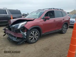 2023 Subaru Forester Limited with VIN JF2SKAPC7PH476591, listed as a Copart auction lot 55864855 with 32,518 mi miles and Salvage title. Bid and sale history available at DreamBid. Image 1.