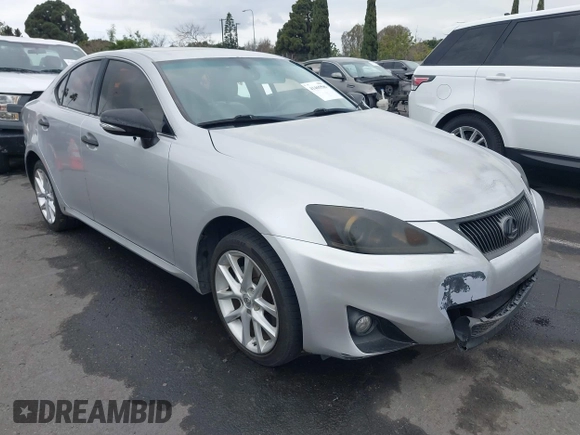 2012 Lexus IS 250 with VIN JTHCF5C22C5055027, listed as a IAAI auction lot 41465580 with 167,686 mi miles and . Bid and sale history available at DreamBid. Image 1.