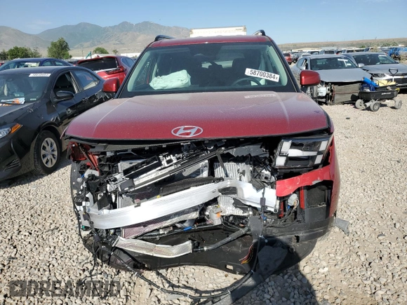 2024 Hyundai Santa Fe Hybrid SEL with VIN 5NMP2DG14RH001907, listed as a Copart auction lot 58700384 with 1,524 mi miles and Salvage Title. Bid and sale history available at carsss.com. Image 5.