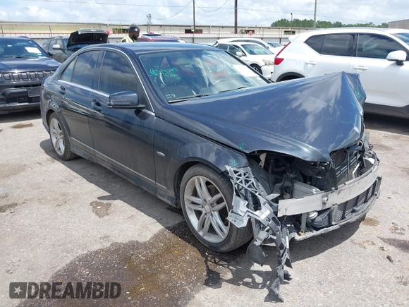 2012 Mercedes-Benz C 250 Sport with VIN WDDGF4HB1CR224961, listed as a IAAI auction lot 39658005 with 82,682 mi miles and . Bid and sale history available at DreamBid. Image 1.