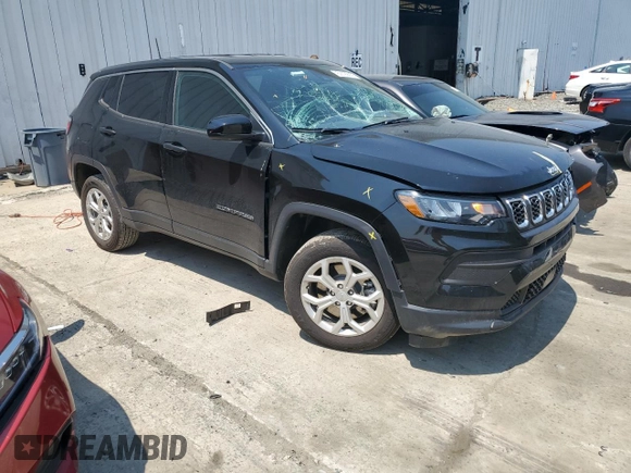 2024 Jeep Compass Sport with VIN 3C4NJDAN8RT173303, listed as a Copart auction lot 59729975 with 3,612 mi miles and Salvage title. Bid and sale history available at DreamBid. Image 4.