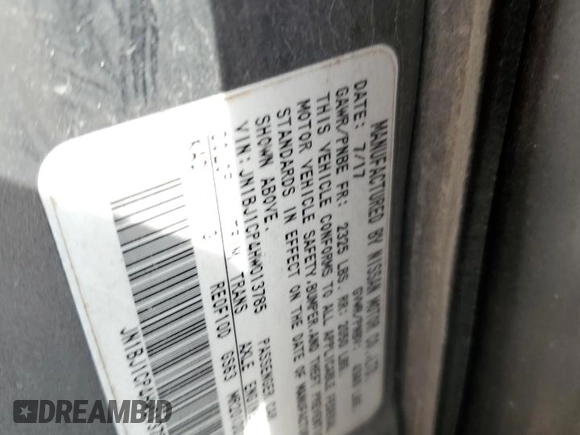 2017 Nissan Rogue SV with VIN JN1BJ1CP4HW013785, listed as a Copart auction lot 57387635 with 139,103 mi miles and Salvage title. Bid and sale history available at DreamBid. Image 13.