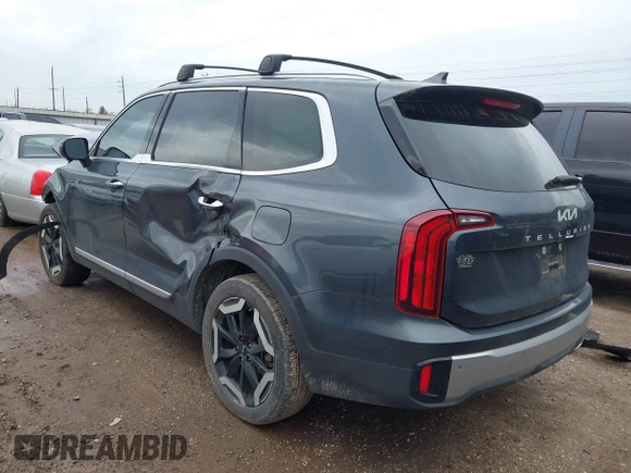2023 Kia Telluride S with VIN 5XYP6DGC7PG339945, listed as a IAAI auction lot 41903398 with 25,072 mi miles and . Bid and sale history available at DreamBid. Image 3.