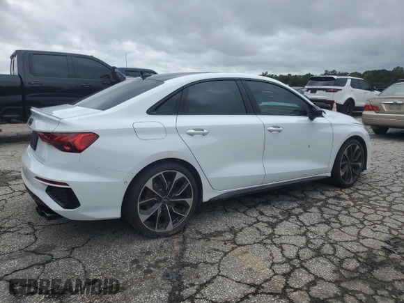 2023 Audi S3 Premium Plus z VIN WAUH3DGY5PA054747, wystawiony jako Copart lot #73563684 z przebiegiem 18 556 mil mil oraz Szkoda całkowita • Salvage title. Historia ofert i sprzedaży dostępna na DreamBid. Obrazek 3.
