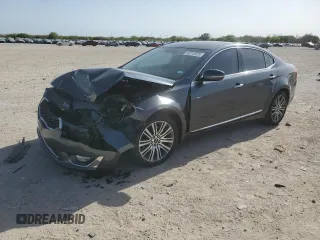 2015 Kia Cadenza Premium with VIN KNALN4D78F5195139, listed as a Copart auction lot 50310025 with 127,264 mi miles and Salvage Title. Bid and sale history available at carsss.com. Image 1.