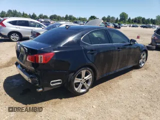2012 Lexus IS 250 with VIN JTHBF5C21C5176028, listed as a Copart auction lot 58313524 with 174,201 mi miles and Salvage Title. Bid and sale history available at DreamBid. Image 3.