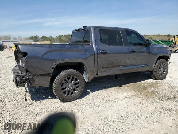 2023 Toyota Tundra Platinum with VIN 5TFNA5DBXPX073809, listed as a Copart auction lot 51221005 with 60,726 mi miles and Salvage title. Bid and sale history available at DreamBid. Image 3.