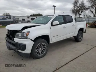 2021 Chevrolet Colorado 2WD Work Truck with VIN 1GCGSBEA7M1103874, listed as a Copart auction lot 48064815 with 145,758 mi miles and Salvage Title. Bid and sale history available at carsss.com. Image 1.