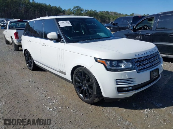 2015 Land Rover Range Rover Supercharged with VIN SALGS2TF8FA243250, listed as a IAAI auction lot 41767364 with 222,283 mi miles and . Bid and sale history available at DreamBid. Image 1.
