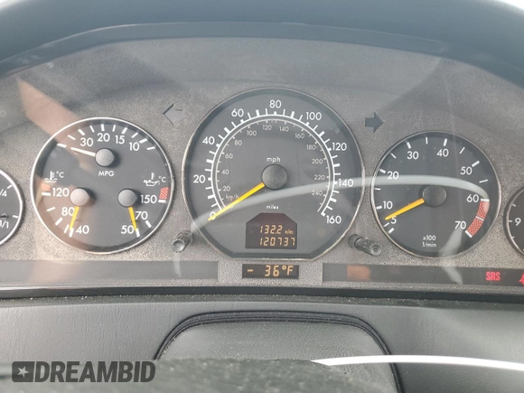 1999 Mercedes-Benz SL 500 with VIN WDBFA68F1XF177603, listed as a Copart auction lot 58983485 with 120,737 mi miles and Salvage title. Bid and sale history available at DreamBid. Image 9.