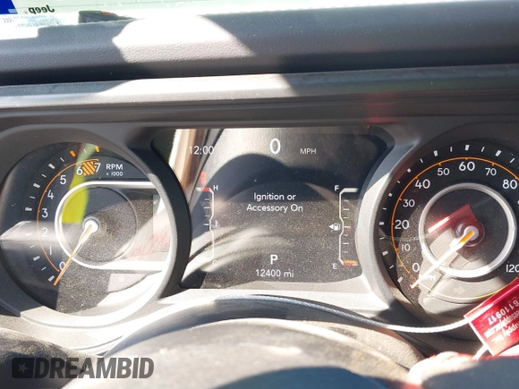 2024 Jeep Wrangler Rubicon with VIN 1C4PJXFG6RW291185, listed as a IAAI auction lot 41773050 with 12,400 mi miles and . Bid and sale history available at DreamBid. Image 7.