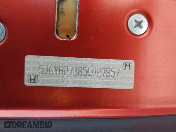 2005 Honda Element with VIN 5J6YH27385L027857, listed as a IAAI auction lot 41340312 with 195,775 mi miles and . Bid and sale history available at DreamBid. Image 9.