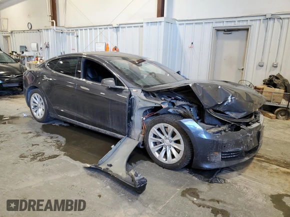 2017 Tesla Model S 100D with VIN 5YJSA1E2XHF197245, listed as a Copart auction lot 45961805 with Not provided miles and Non repairable. Bid and sale history available at DreamBid. Image 4.