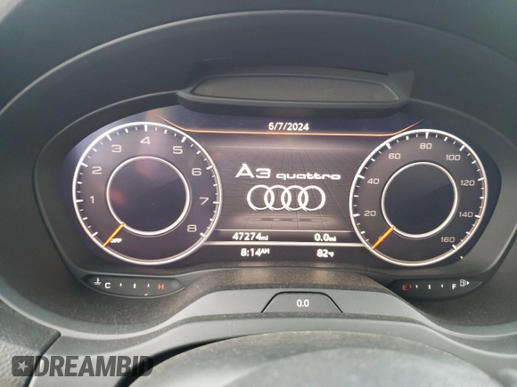 2020 Audi A3 Sedan S line Premium Plus with VIN WAUJEGFF9LA006286, listed as a Copart auction lot 57950474 with 47,274 mi miles and Salvage Title. Bid and sale history available at carsss.com. Image 9.