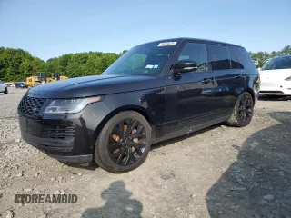 2018 Land Rover Range Rover HSE with VIN SALGS2SV5JA383922, listed as a Copart auction lot 58039025 with 87,435 mi miles and Salvage title. Bid and sale history available at DreamBid. Image 1.