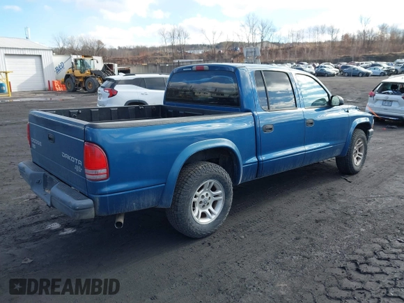 2004 Dodge Dakota Sport with VIN 1D7HL38K84S573410, listed as a IAAI auction lot 41495481 with 218,866 mi miles. Bid and sale history available at carsss.com. Image 4.