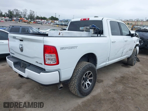 2023 Ram 2500 Big Horn with VIN 3C6UR5DL5PG650271, listed as a IAAI auction lot 41805374 with 27,395 mi miles and . Bid and sale history available at DreamBid. Image 4.