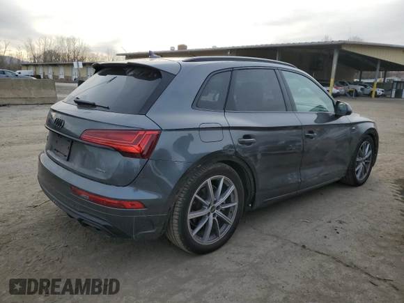 2023 Audi Q5 S line Premium Plus with VIN WA1E2AFY4P2069690, listed as a Copart auction lot 80200504 with 28,090 mi miles and Salvage title. Bid and sale history available at DreamBid. Image 3.