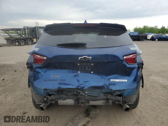 2022 Chevrolet Blazer LT with VIN 3GNKBHR49NS129188, listed as a Copart auction lot 58725365 with 33,163 mi miles and Salvage title. Bid and sale history available at DreamBid. Image 6.