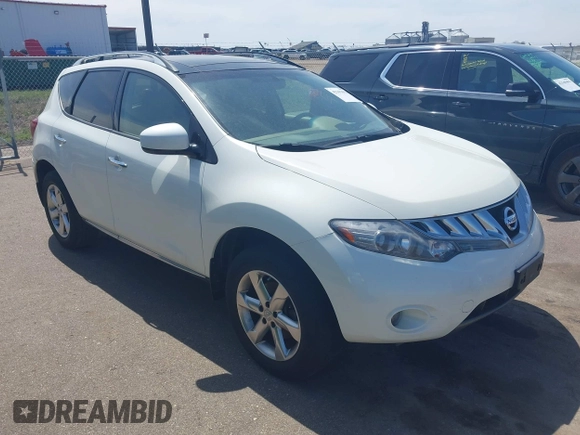 2010 Nissan Murano SL with VIN JN8AZ1MWXAW138355, listed as a IAAI auction lot 42167652 with 127,223 mi miles. Bid and sale history available at carsss.com. Image 1.