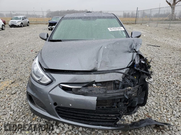 2017 Hyundai Accent SE with VIN KMHCT4AE3HU283936, listed as a Copart auction lot 67437242 with 143,514 mi miles. Bid and sale history available at carsss.com. Image 5.
