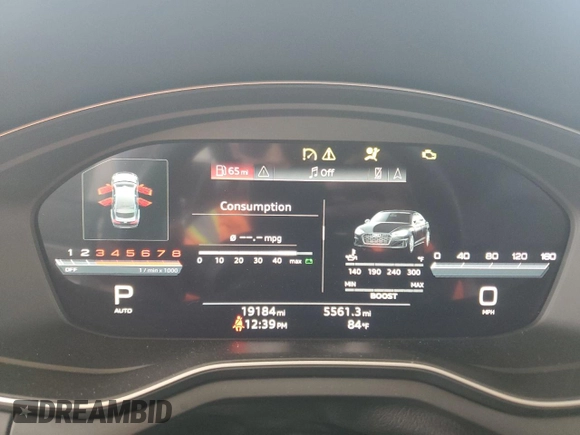 2023 Audi S5 Sportback Premium Plus z VIN WAUC4CF58PA066111, wystawiony jako Copart lot #48360585 z przebiegiem 19 184 mil mil oraz Nie do naprawy • Non repairable. Historia ofert i sprzedaży dostępna na DreamBid. Obrazek 9.