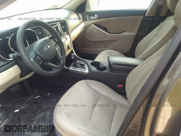 2013 Kia Optima EX with VIN 5XXGN4A76DG217222, listed as a IAAI auction lot 28431636 with 145,232 mi miles and . Bid and sale history available at DreamBid. Image 5.