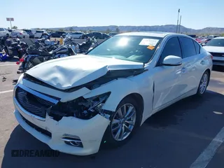 2014 Infiniti Q50 Hybrid Sport with VIN JN1AV7AP0EM691057, listed as a IAAI auction lot 41836162 with 147,477 mi miles and . Bid and sale history available at DreamBid. Image 6.