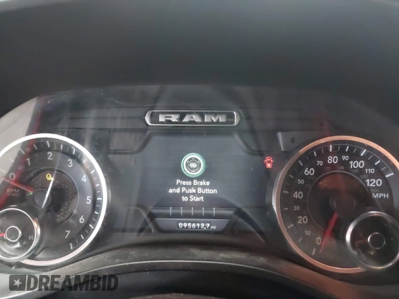 2019 Ram 1500 Big Horn/Lone Star with VIN 1C6SRFFT8KN908051, listed as a IAAI auction lot 41598931 with 95,612 mi miles. Bid and sale history available at carsss.com. Image 7.