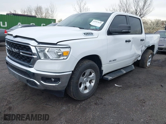 2024 Ram 1500 Big Horn with VIN 1C6SRFFT6RN115065, listed as a IAAI auction lot 41997639 with 15,453 mi miles and . Bid and sale history available at DreamBid. Image 2.