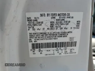 2012 Ford Escape XLT with VIN 1FMCU0D72CKB11601, listed as a Copart auction lot 56202855 with 78,912 mi miles and Salvage title. Bid and sale history available at DreamBid. Image 13.