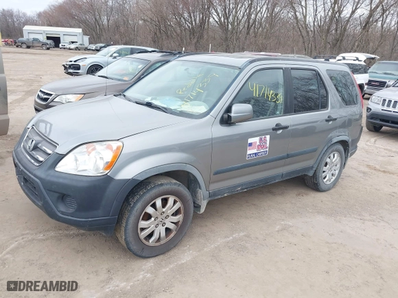 2006 Honda CR-V EX with VIN JHLRD78856C025761, listed as a IAAI auction lot 41714339 with 172,268 mi miles. Bid and sale history available at carsss.com. Image 2.