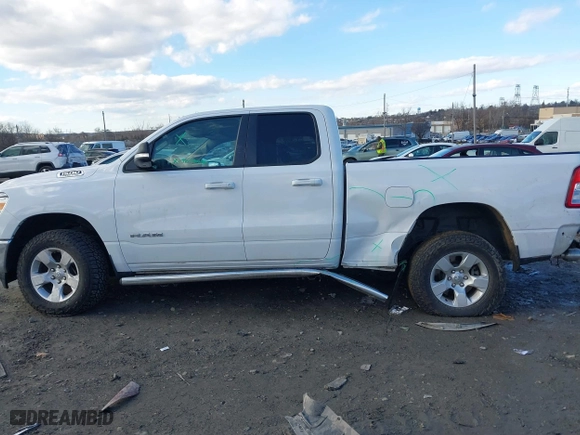 2021 Ram 1500 Big Horn with VIN 1C6SRFBT5MN557642, listed as a IAAI auction lot 41498784 with 53,000 mi miles. Bid and sale history available at carsss.com. Image 14.